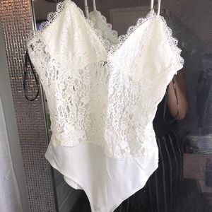 White lace bodysuit - size L